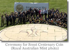 Australian Ceremony for Scout Centenary Coin 