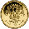 25th Anniversary £1 Gold Proof Flax Plant