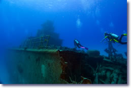 Divers Searching Shipwreck Site