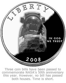 NASA commemorative coin symbol