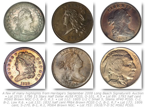 Coin Highlights from Heritage's September 2008 Long Beach Signature® Auction