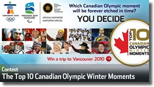 Top 10 Canadian Olympic Winter Moments Contest