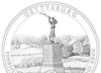 2011 America the Beautiful Quarter Design Candidates Gettysburg National Military Park Quarter Design Candidate - Click to Enlarge