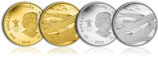 Vancouver 2010 Look of the Games Gold and Silver Coins