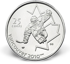 Royal Canadian Mint Ice Sledge Hockey 25-Cent Coin
