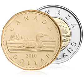 Canadian $1 and $2 Coins