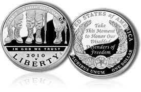American Veterans Disabled for Life Silver Dollar - Proof Version