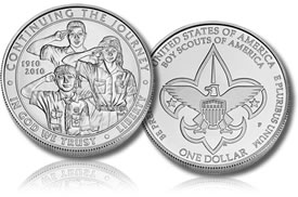 2010 Boy Scouts Uncirculated Silver Dollar