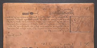 Rare Colonial Copper Printing Plate Offered in Heritage Boston ANA Currency Auction New Hampshire Colonial Copper Printing Plate