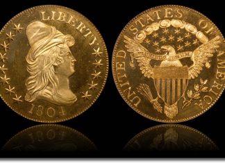Legend Acquired and Sold Rare 1804 Eagle Coins to Appear at Boston ANA Proof 1804 Gold Eagle Coin