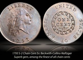 Renowned Large Cents in Exhibit at Boston ANA World’s Fair of Money 1793 Chain Cent