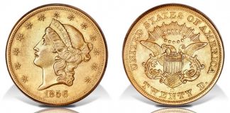 1856-O Double Eagle Gold Coin Debuts in Heritage September Long Beach Auction 1856-O Double Eagle Gold Coin