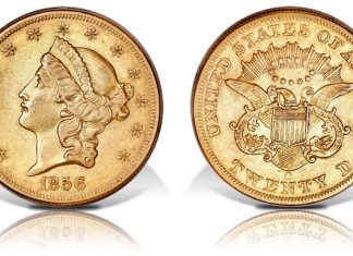 1856-O Double Eagle Gold Coin Debuts in Heritage September Long Beach Auction 1856-O Double Eagle Gold Coin