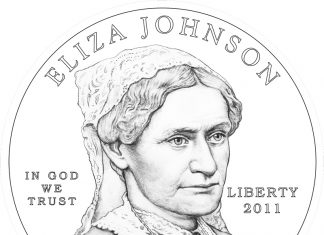 2011 First Spouse Gold Coin Designs and CFA Recommendations Eliza Johnson Obverse Design Candidate One