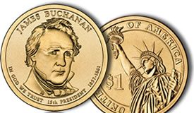US Mint July 2010 Coin Production: Buchanan Dollars Scarcest James Buchanan Presidential Dollar