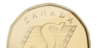 Saskatchewan Roughriders Centennial Canadian Dollar Coin Launched Saskatchewan Roughriders Centennial Canadian Dollar Coin