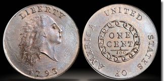 Cardinal Collection of Large Cents Debuts at Baltimore Coin Expo 1793 Chain Cent