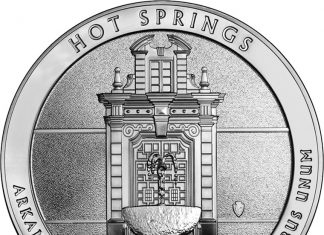 America the Beautiful Silver Coins and Quarters: Contrasting Design Images Hot Springs National Park Silver Bullion Coin