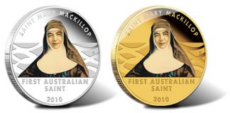 Australian Commemorative Coins Honors Saint Mary Mackillop Saint Mary Mackillop Silver and Gold Coins