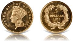 1875 Three-Dollar Gold Coin
