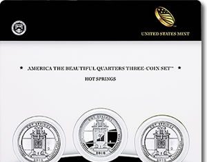 Hot Springs Quarter Three-Coin Set Released Hot Springs Quarter Three-Coin Set