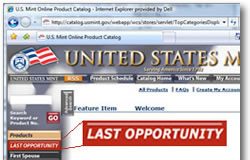 US Mint Provides Last Chance Opportunities for Coin Products Mint Last Opportunity Products
