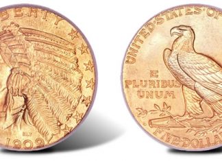 Indian Half Eagle Coins Featured in Heritage’s FUN Platinum Night Auction 1909-O Indian Half Eagle