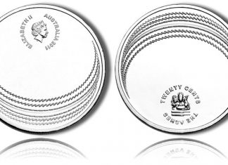 Royal Australian Mint Releases Ashes Cricket Series Coin Australian Ashes Cricket Series Coin