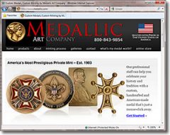 Medallic Art Company Web Site