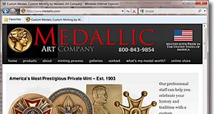 Medallic Art Company Launches New Web Site Medallic Art Company Web Site