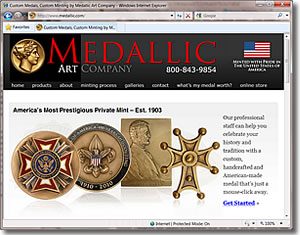 Medallic Art Company Launches New Web Site Medallic Art Company Web Site