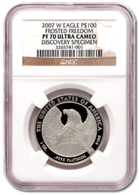 2007-W American Platinum Eagle $100 Coin Variety