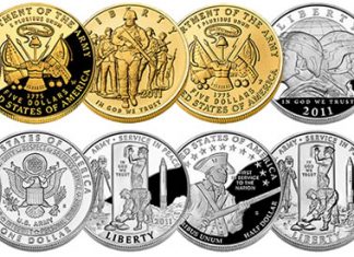 2011 U.S. Army Commemorative Coins in Gold, Silver and Clad 2011 U.S. Army Commemorative Gold, Silver and Clad Coins