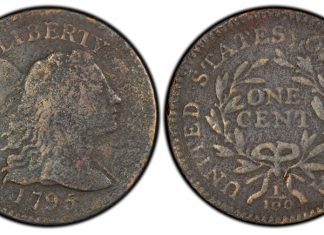 PCGS Certifies One of Eight Known 1795 Reeded Edge Cents 1795 Reeded Edge Flowing Hair large cent