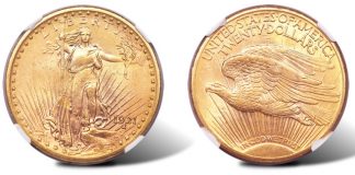Heritage February 2011 Long Beach US Coin Auction Realizes $8.596M 1921 Saint-Gaudens $20 MS62 NGC