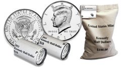 2011 Kennedy Half Dollar, Two-Roll Set, and Bag