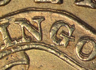 NGC Certifies Unpublished 1892-CC $10 Gold Eagle Triple Die Variety Close Up of 1892 Carson City $10 Gold Eagle Variety