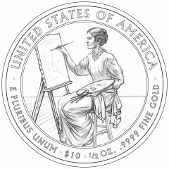 Lucretia Garfield First Spouse Gold Coin Reverse Design
