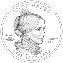 Lucy Hayes First Spouse Gold Coin Obverse Design