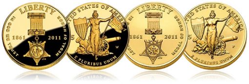 Medal of Honor $5 Gold Commemorative Coins - Proof and Uncirculated