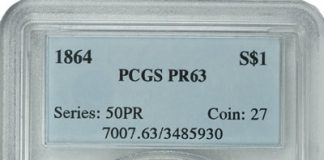 GreatCollections Launches Auction and Direct Purchase Website 1864 Seated Silver Dollar