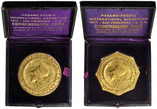 1915-S Panama-Pacific Exposition $50 Octagonal and Round