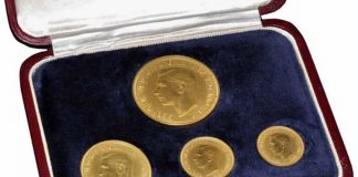 Baldwin’s London Auction Features Rare King George VI Gold Four-Coin Proof Set 1937 King George VI Gold Four-Coin Proof Set