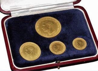 Baldwin’s London Auction Features Rare King George VI Gold Four-Coin Proof Set 1937 King George VI Gold Four-Coin Proof Set