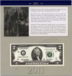 2011 $2 Single Note