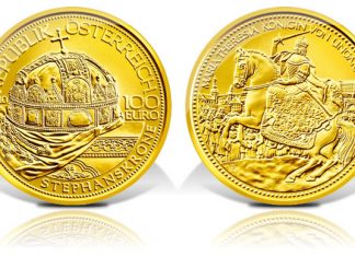 Austria 2010 Holy Crown of St. Stephen Gold Coin Austria 2010 Holy Crown of St. Stephen Gold Coin