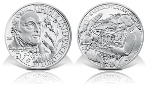 Austria 2011 20€ Nicholas von Jacquin Silver Coin