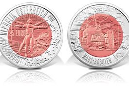 Austrian Mint Issues Robotics Silver and Niobium Bimetallic Coin