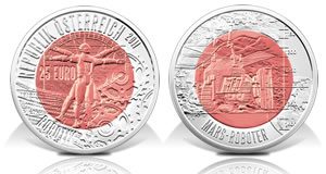 Austrian Mint Issues Robotics Silver and Niobium Bimetallic Coin