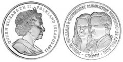 Falkland Islands 2011 Royal Wedding Coin